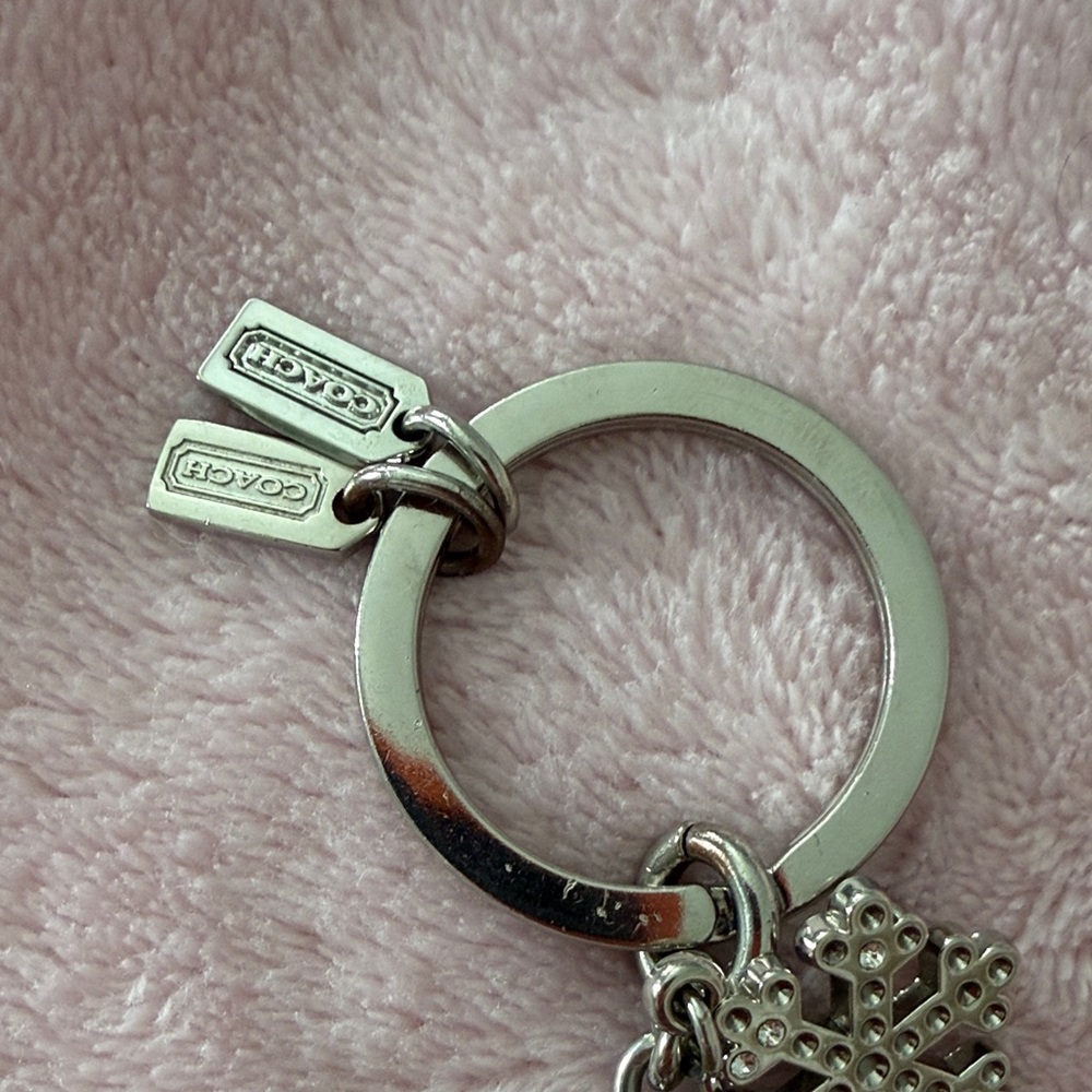 Vintage Coach Silver Snowflake Charm/Key Fob - Picture 8 of 11